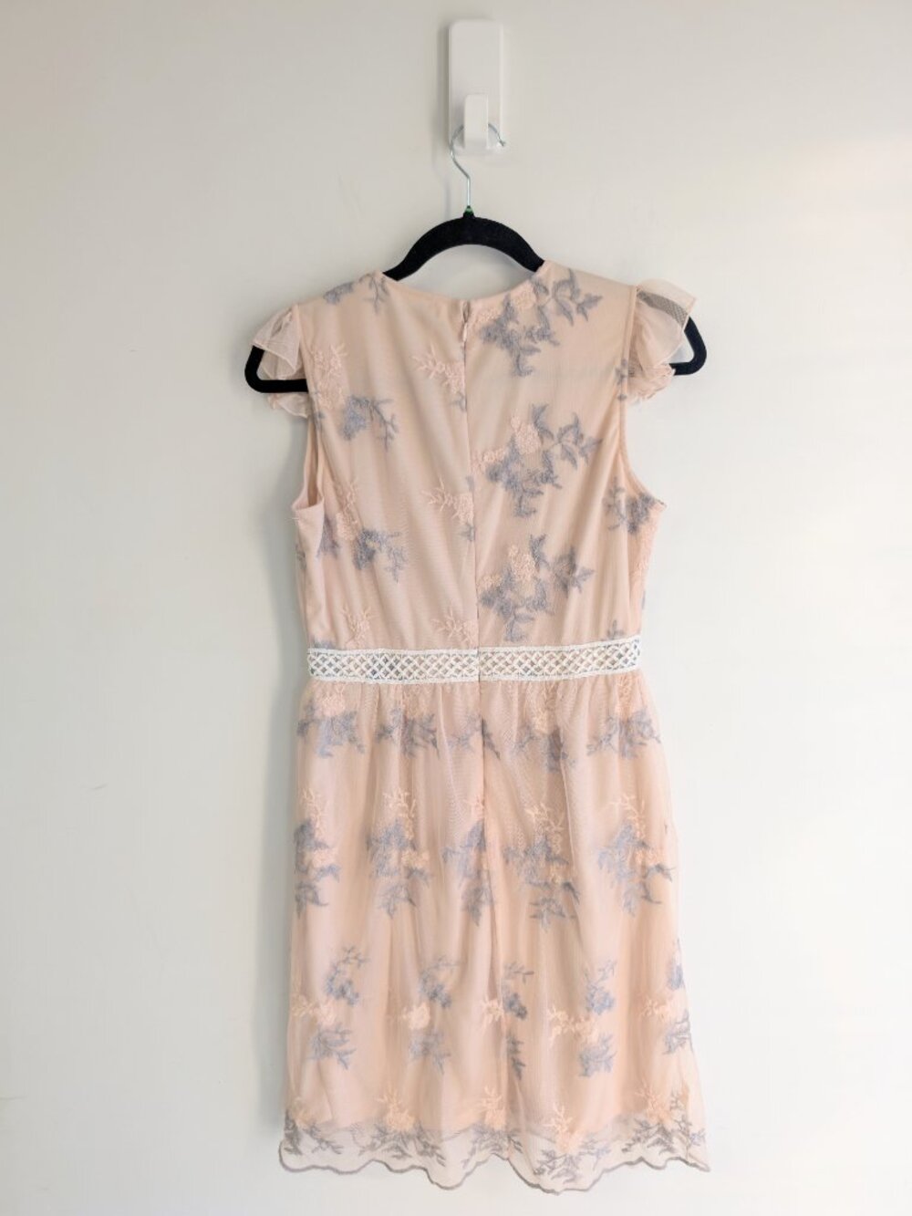 Dex Embroidered Sheer Ruffle Sleeve Mini Dress - Picture 10 of 12